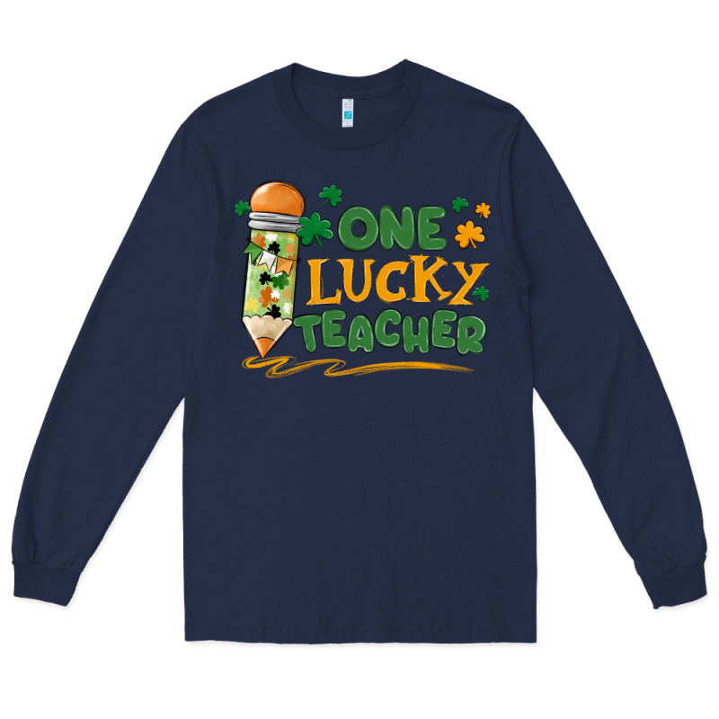 One Lucky Teacher Long Sleeve Tee by MaliasSmallBusiness | Teevron