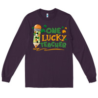 Plum one lucky teacher Long Sleeve Tee - MaliasSmallBusiness