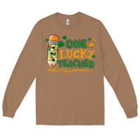 Toasted Coconut one lucky teacher Long Sleeve Tee - MaliasSmallBusiness