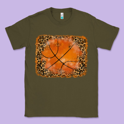 Glitter Leopard Basketball Background Classic Tee Designed By Ranaportraitstore
