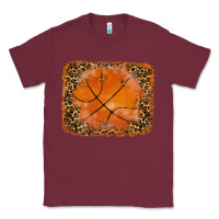 Burgundy glitter leopard basketball background Classic Tee - RanaPortraitStore