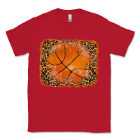 Red glitter leopard basketball background Classic Tee - RanaPortraitStore