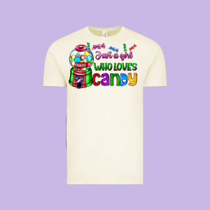 Just A Girl Who Loves Candy Vintage Tee Designed By Adodesignshop