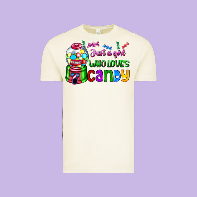 Just A Girl Who Loves Candy Vintage Tee Designed By Adodesignshop