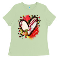 Matcha fruits and baseball heart Ladies Tee - Zillion Design Studio