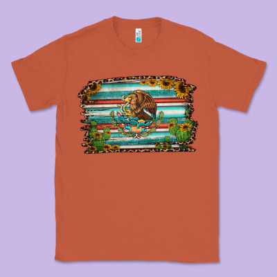 Cactus Turquoise Serape Leopard Mexican Flag Classic Tee Designed By Jasminsmagicworld