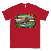 Red cactus turquoise serape leopard mexican flag Classic Tee - Jasminsmagicworld