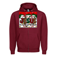 Burgundy jesus the reason for the season Zipper Hoodie - MaliasSmallBusiness