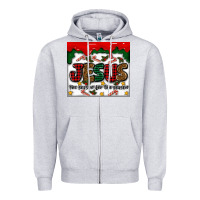 Heather Grey jesus the reason for the season Zipper Hoodie - MaliasSmallBusiness