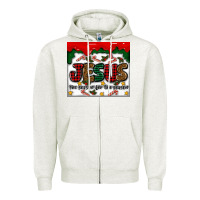 Oatmeal Heather jesus the reason for the season Zipper Hoodie - MaliasSmallBusiness