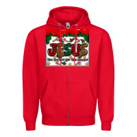 Red jesus the reason for the season Zipper Hoodie - MaliasSmallBusiness