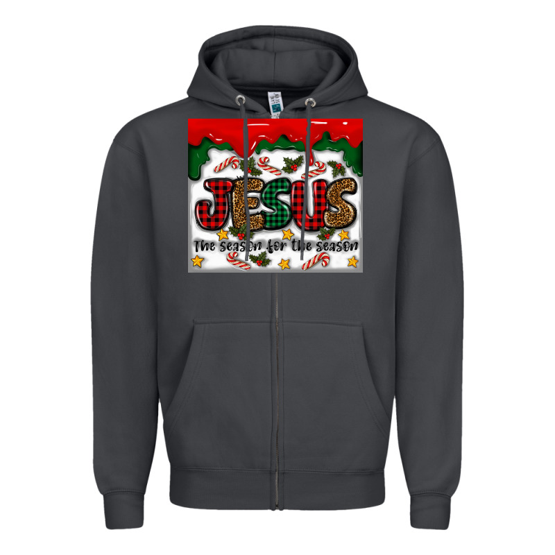 Jesus The Reason For The Season Zipper Hoodie by MaliasSmallBusiness | Teevron