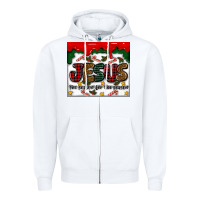 White jesus the reason for the season Zipper Hoodie - MaliasSmallBusiness