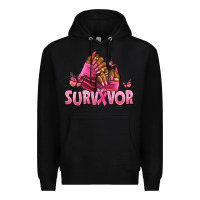 Black Breast Cancer survivor afro nails Premium Hoodie - NancyCooperArtShop