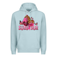 Blue Mist Breast Cancer survivor afro nails Premium Hoodie - NancyCooperArtShop