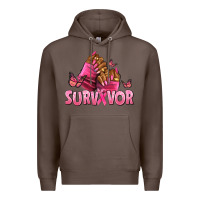 Coffee Breast Cancer survivor afro nails Premium Hoodie - NancyCooperArtShop
