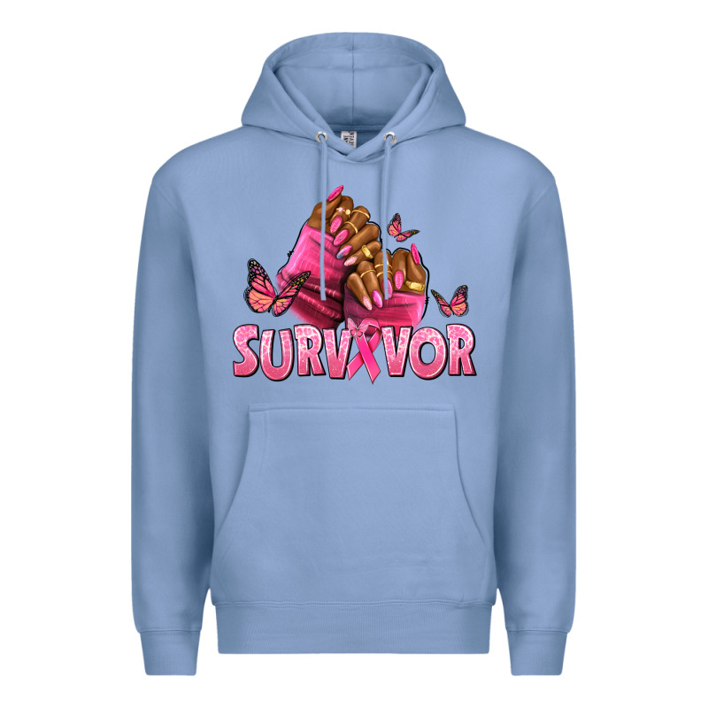 Breast Cancer Survivor Afro Nails Premium Hoodie by NancyCooperArtShop | Teevron