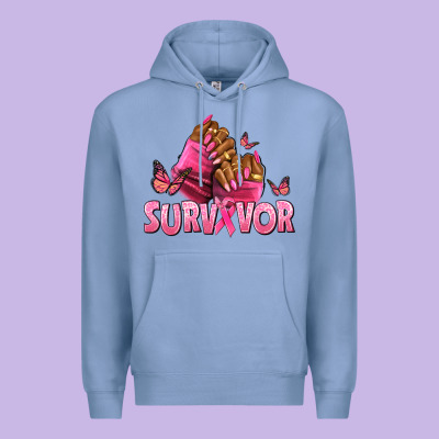 Breast Cancer Survivor Afro Nails Premium Hoodie Designed By Nancycooperartshop
