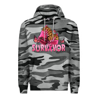 Slate Camo Breast Cancer survivor afro nails Premium Hoodie - NancyCooperArtShop