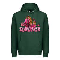 Sports Green Breast Cancer survivor afro nails Premium Hoodie - NancyCooperArtShop