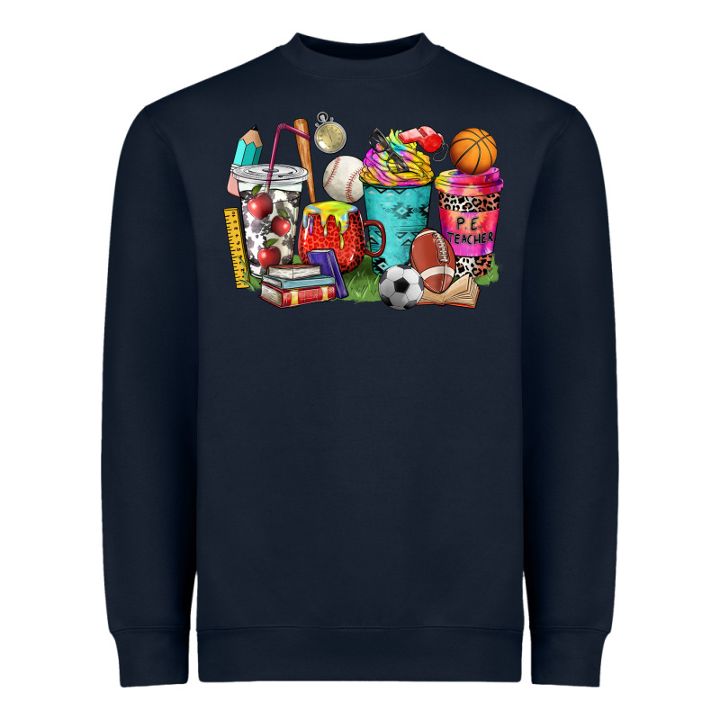 P.e. Teacher Coffee Cups Heavyweight Sweatshirt by NancyCooperArtShop | Teevron