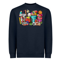 Navy p.e. teacher coffee cups Heavyweight Sweatshirt - NancyCooperArtShop