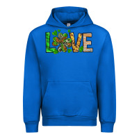 Cobalt St. Patrick's Love luck with clover Urban Hoodie - HowdyJamesFarm