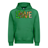 Emerald St. Patrick's Love luck with clover Urban Hoodie - HowdyJamesFarm