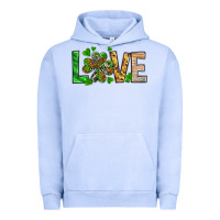 Pigment Grape Ice St. Patrick's Love luck with clover Urban Hoodie - HowdyJamesFarm