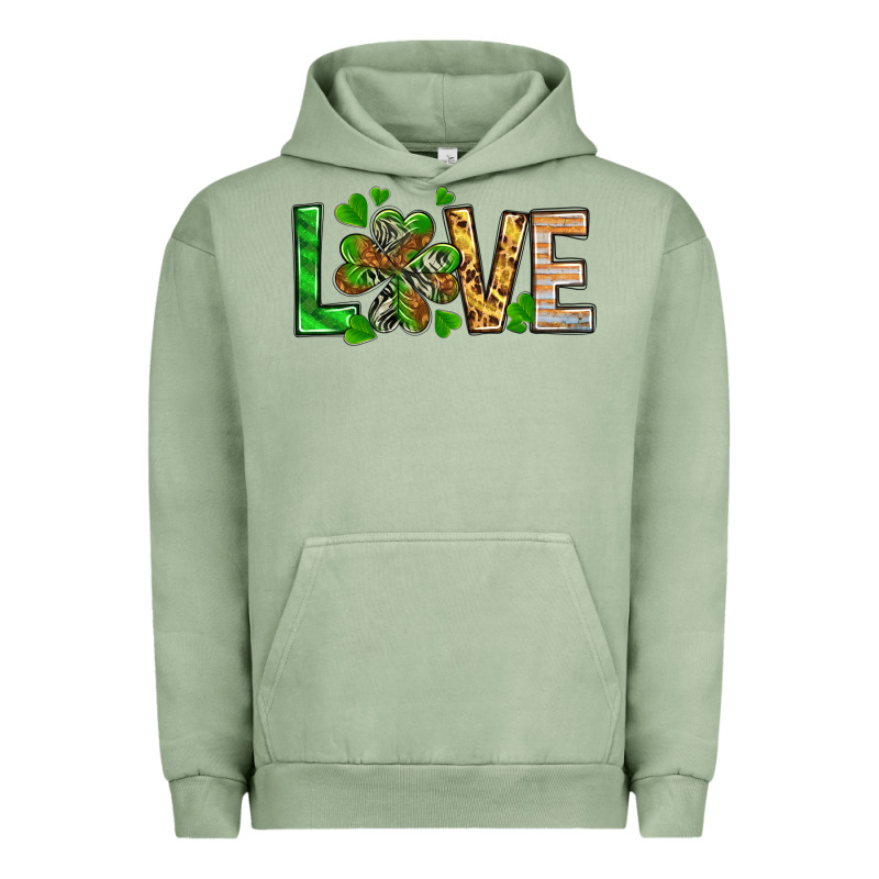 St. Patrick's Love Luck With Clover Urban Hoodie by HowdyJamesFarm | Teevron