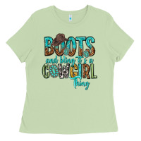 Matcha boots and bling its a cowgirl thing Ladies Tee - texasbilliewilder