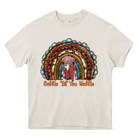 Cream gobble till you wobble thanksgiving rainbow Heavy Core Tee - RanaPortraitStore