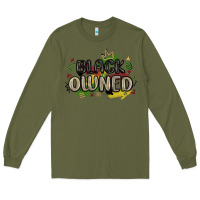Army Green black owned Long Sleeve Tee - MaliasSmallBusiness