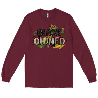 Burgundy black owned Long Sleeve Tee - MaliasSmallBusiness
