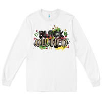 White black owned Long Sleeve Tee - MaliasSmallBusiness