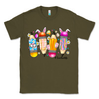 Army Green Easter Teacher Life Classic Tee - CowhideDigitalArt