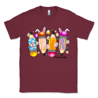 Burgundy Easter Teacher Life Classic Tee - CowhideDigitalArt