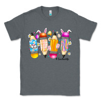 Charcoal Heather Easter Teacher Life Classic Tee - CowhideDigitalArt