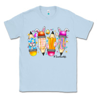 Dusty Blue Easter Teacher Life Classic Tee - CowhideDigitalArt