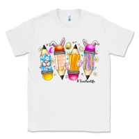 White Easter Teacher Life Classic Tee - CowhideDigitalArt