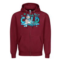 Burgundy baby its cold outside Zipper Hoodie - MaliasSmallBusiness