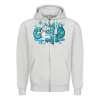 Dove Grey baby its cold outside Zipper Hoodie - MaliasSmallBusiness