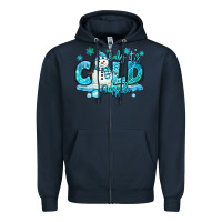 Navy baby its cold outside Zipper Hoodie - MaliasSmallBusiness