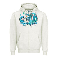 Oatmeal Heather baby its cold outside Zipper Hoodie - MaliasSmallBusiness