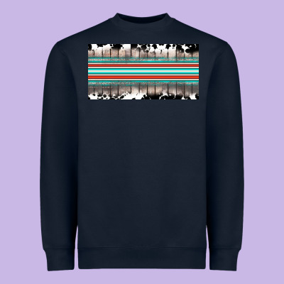 Western Cowhide Serape Sunflower Mama License Plate Heavyweight Sweatshirt Designed By Barkaloodesign