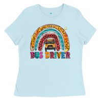Baby Blue bus driver Ladies Tee - texasbilliewilder