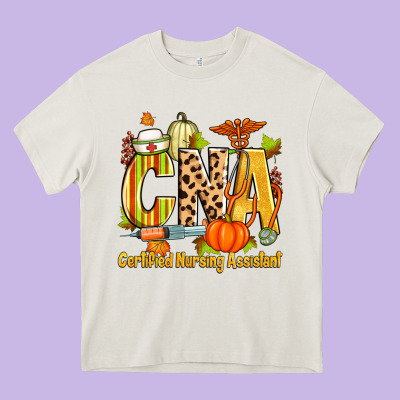 Fall Cna Certified Nursing Assistant Heavy Core Tee Designed By Zillion Design Studio