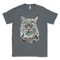 Charcoal Heather Bobcat Head Classic Tee - LillyAllenDesigns