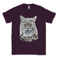 Plum Bobcat Head Classic Tee - LillyAllenDesigns