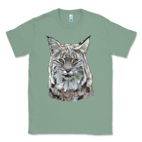 Sage Bobcat Head Classic Tee - LillyAllenDesigns